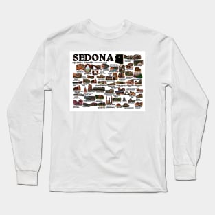 Sedona Map Art Long Sleeve T-Shirt